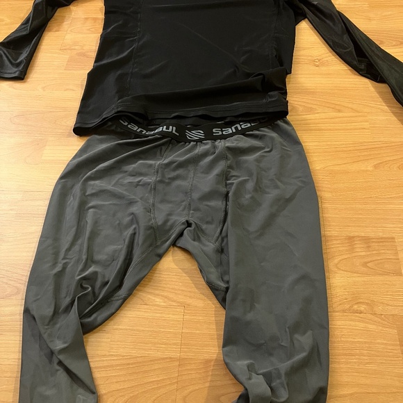 Sanabul Black Rashguard (medium) and Grey Pants (Spats) - Picture 1 of 13